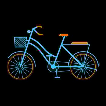 Bicycle vector illustration on black background