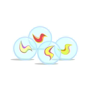 Glass marble ball vector illustration