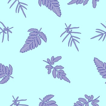 Seamless fern leaf pattern vector