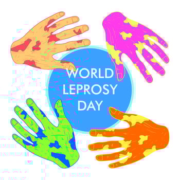 World leprosy day vector art