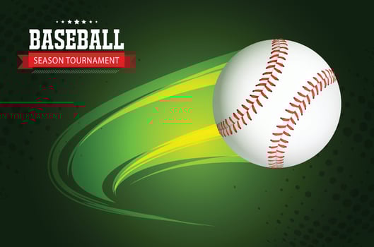 Baseball competition tournament template poster or banner vector design