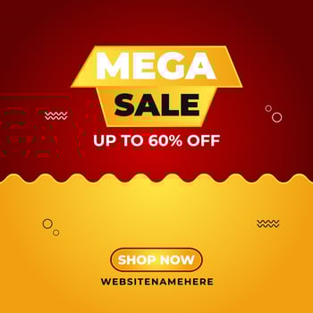 Mega Sale Discount Offer Banner Sale Background Design vector