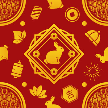 Red Chinese Ornament Seamless Pattern vector