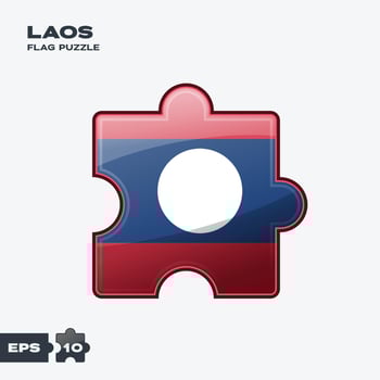 Laos Flag Puzzle vector