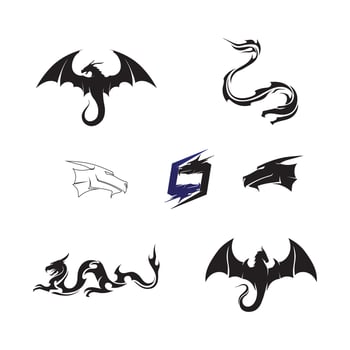 Dragon vector icon illustration