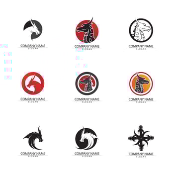 Dragon vector icon illustration