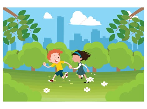 flat illustrations activities outside in park vector illustration. Suitable for Diagrams, Infographics, And Other Graphic assets