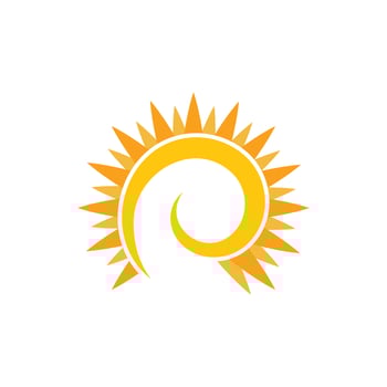 sun illustration logo vector
