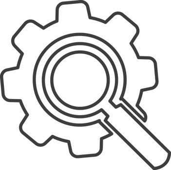Search and Setting thin line icon, Social icon set. png