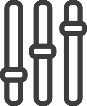 Sound mixer thin line icon, Social icon set. png