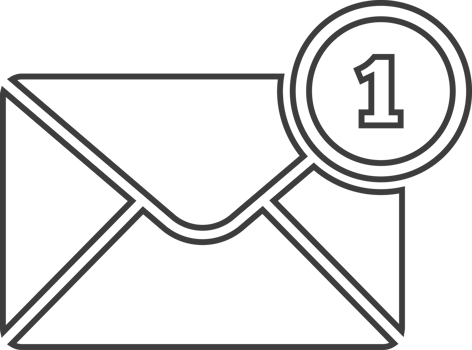 Email message thin line icon, Social icon set. png