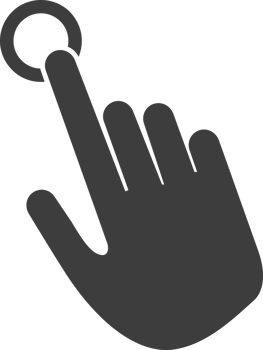 Hand pointing black icon, Social icon set. png