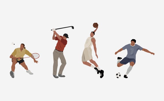 Sports vector in flat design