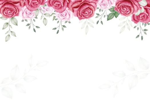 Elegant Floral Roses Bakground Watercolor vector