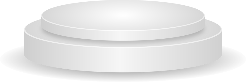 realistic white podium png