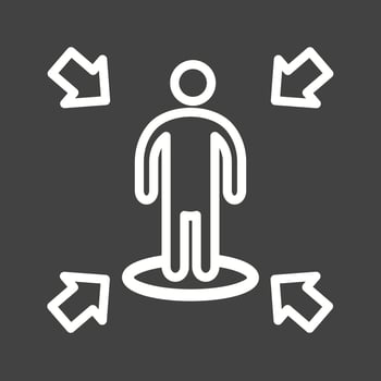 Influencing Skills Line Inverted Icon vector