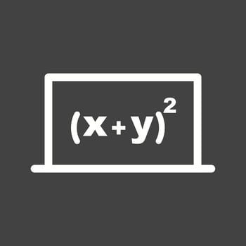 Online Formula Line Inverted Icon vector