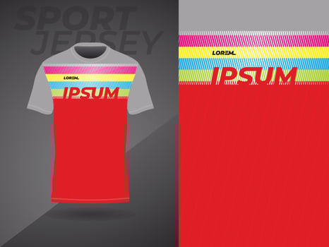 red abstract tshirt sports jersey design for football soccer racing gaming motocross cycling running vector