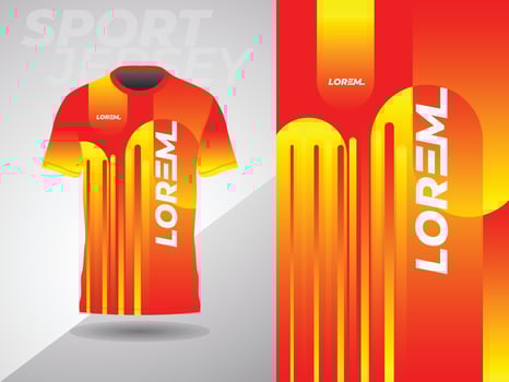 orange abstract tshirt sports jersey design for football soccer racing gaming motocross cycling running vector
