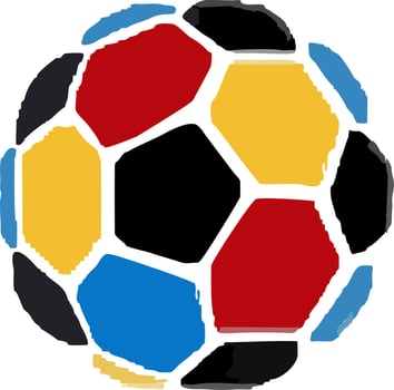 Icon ball goal vector