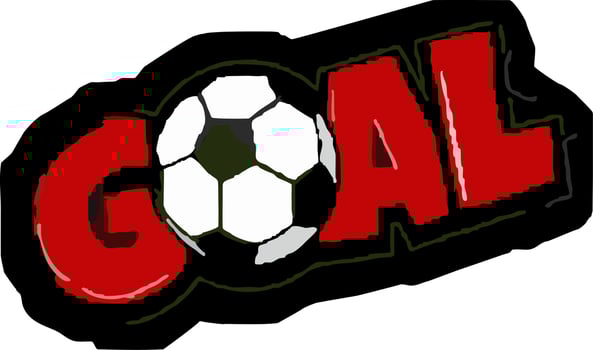 Icon ball goal vector