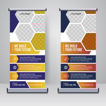 Corporate rollup or X banner design template vector