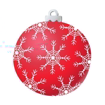 Christmas ball illustration. Decoration item for Christmas tree. Bauble with snowflakes. vector