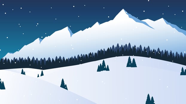 Winter season landscape background vector