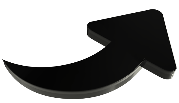 Right Arrow Curved PNG icon isolated on transparent background