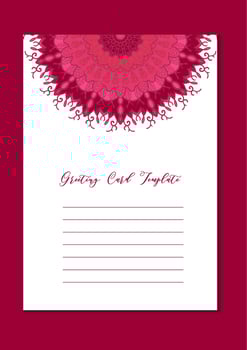 Mandala oriental template card vector