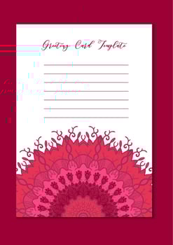 Mandala oriental template card vector