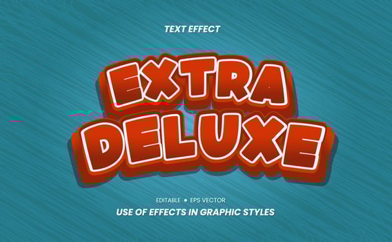 Text Effect Sticker with Color and 3D Design vector