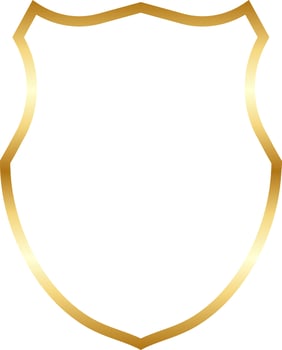 Gold Badge Label Outline Design Illustration vector