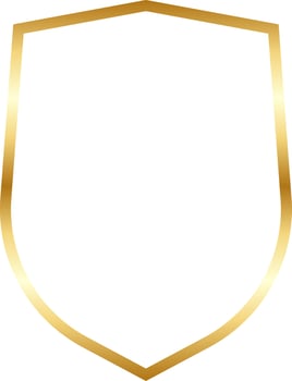 Gold Badge Label Outline Design Illustration vector