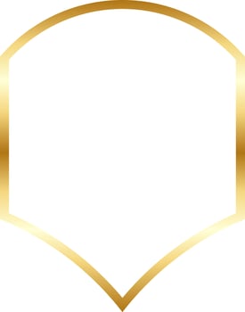 Gold Badge Label Outline Design Illustration vector