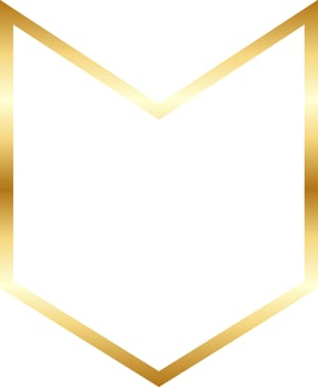 Gold Badge Label Outline Design Illustration vector