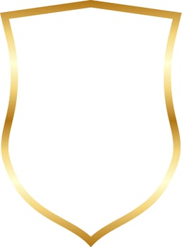 Gold Badge Label Outline Design Illustration vector
