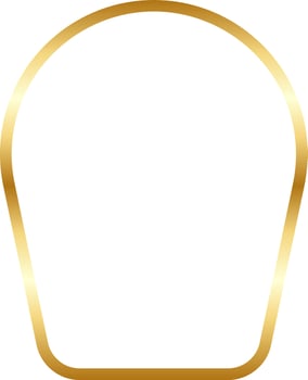 Gold Badge Label Outline Design Illustration vector