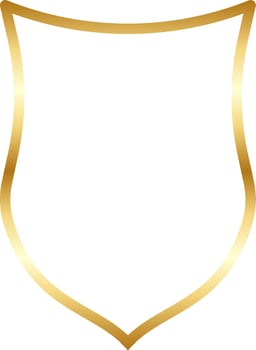 Gold Badge Label Outline Design Illustration vector