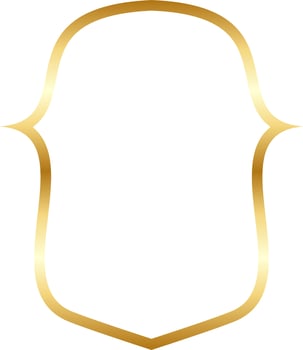 Gold Badge Label Outline Design Illustration vector