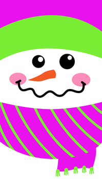 Vertical christmas card or icon design with snowman. vector