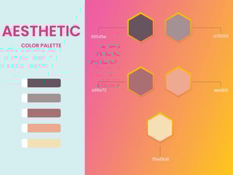 Aesthetic color palette vector