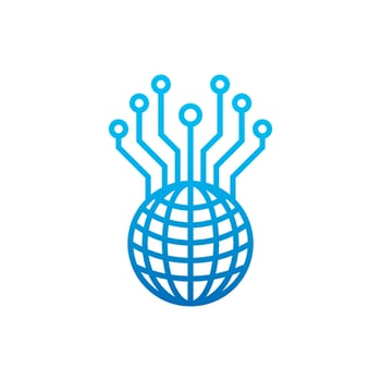 Tech World Logo Template Design Vector, Design Concept, Icon. vector