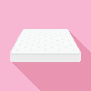 King size mattress icon, flat style vector