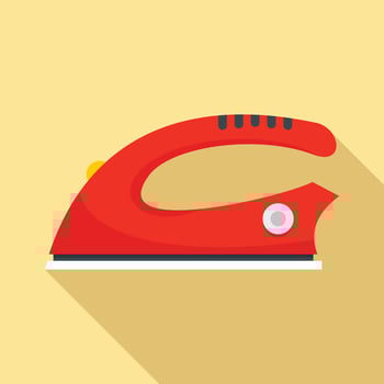 Modern iron icon, flat style vector