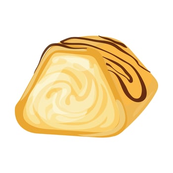 Milk truffle icon, cartoon style vector