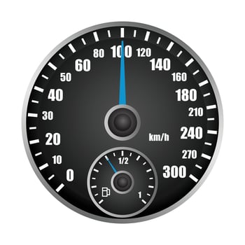 Speedometer mockup, realistic style vector