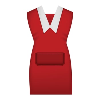 Red work uniform mockup, realistic style vector