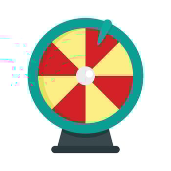 Fortune wheel icon, flat style vector