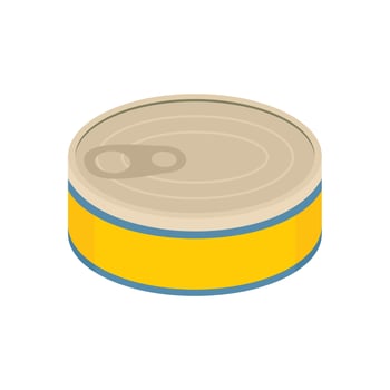 Tuna can icon, flat style vector